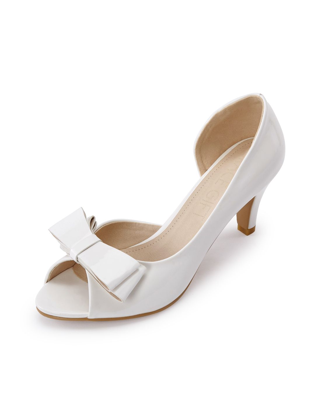 gracegift甜美蝴蝶结鱼嘴低跟鞋6sgom3335-2r80_唯品会