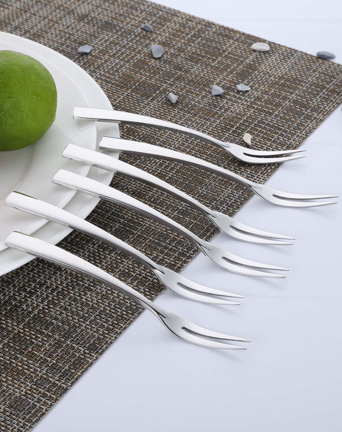 食品级304不锈钢水果叉(6只装)