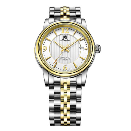 名爵含棕色表带18k金含礼必备自动机械钢带男士手表